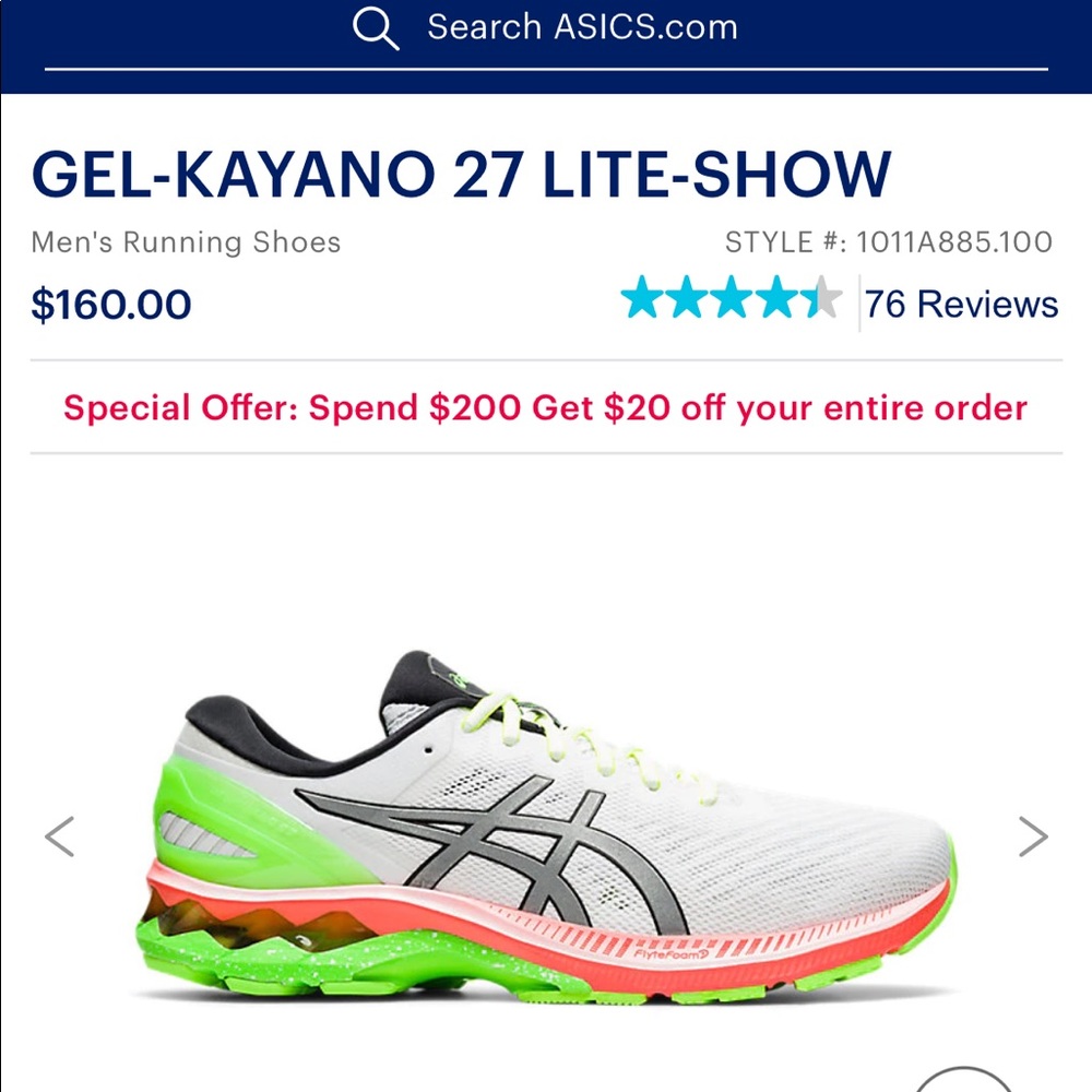 ASICS GEL-KAYANO® 27 LITE-SHOW running shoes